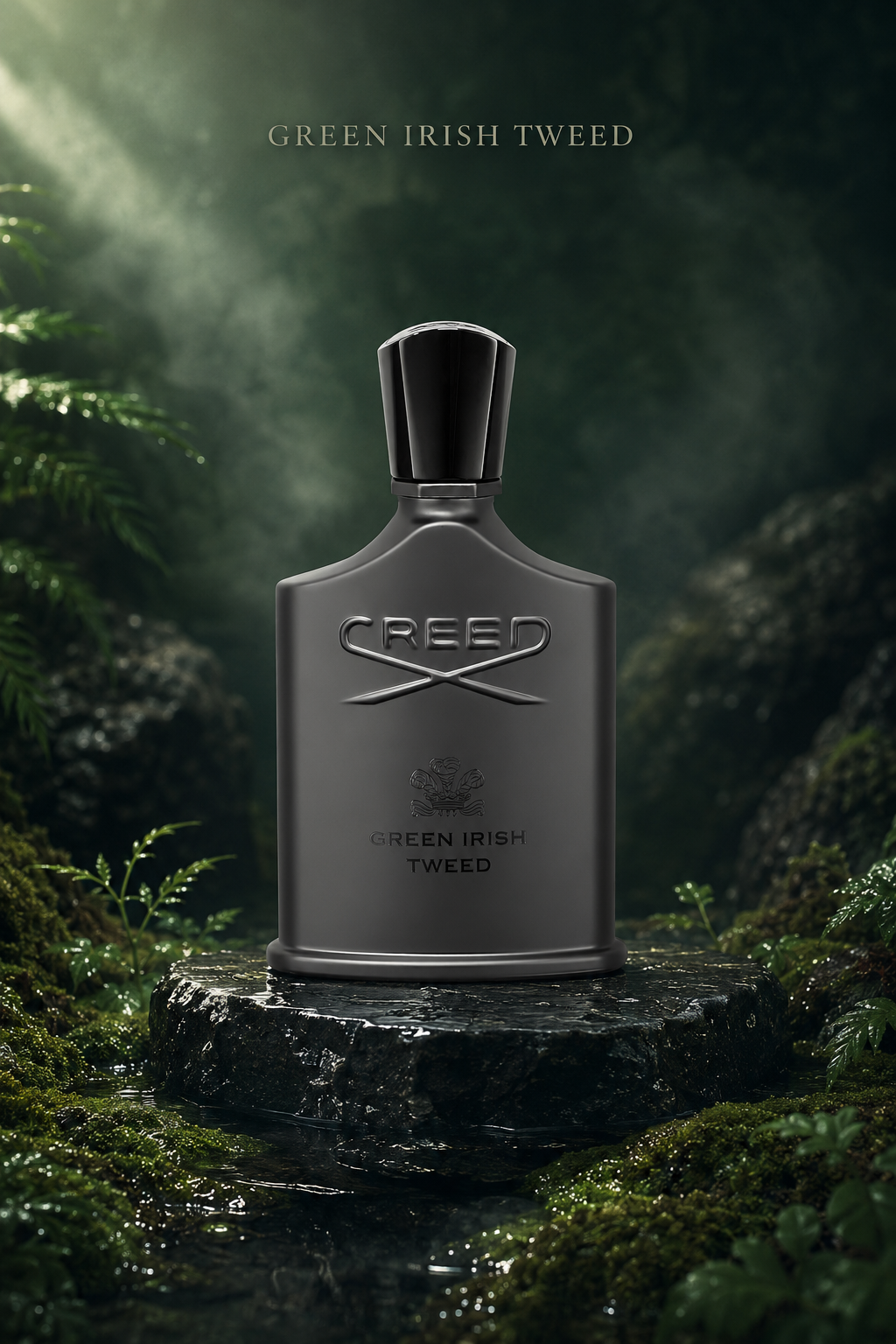 Creed Green Irish Tweed cologne bottle