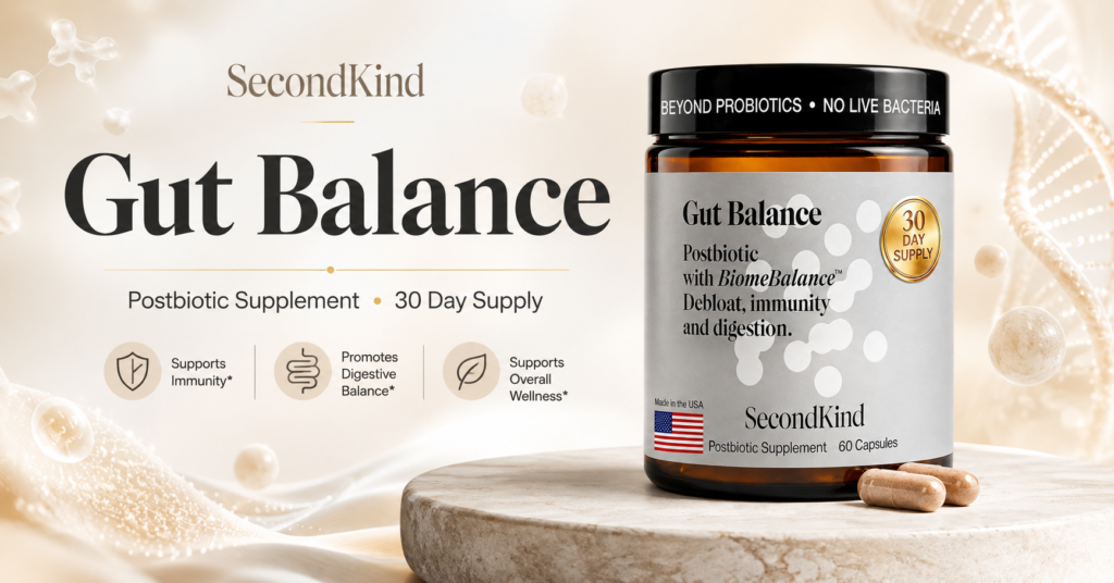SecondKind postbiotics review: Gut Health and Saffron formulas
