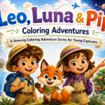 Leo, Luna and Pip kids coloring book adventures